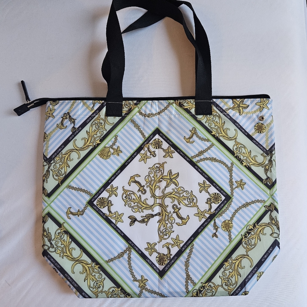 Victoria's Secret Printed Scarf-Pattern Cooler Swim Tote Bag